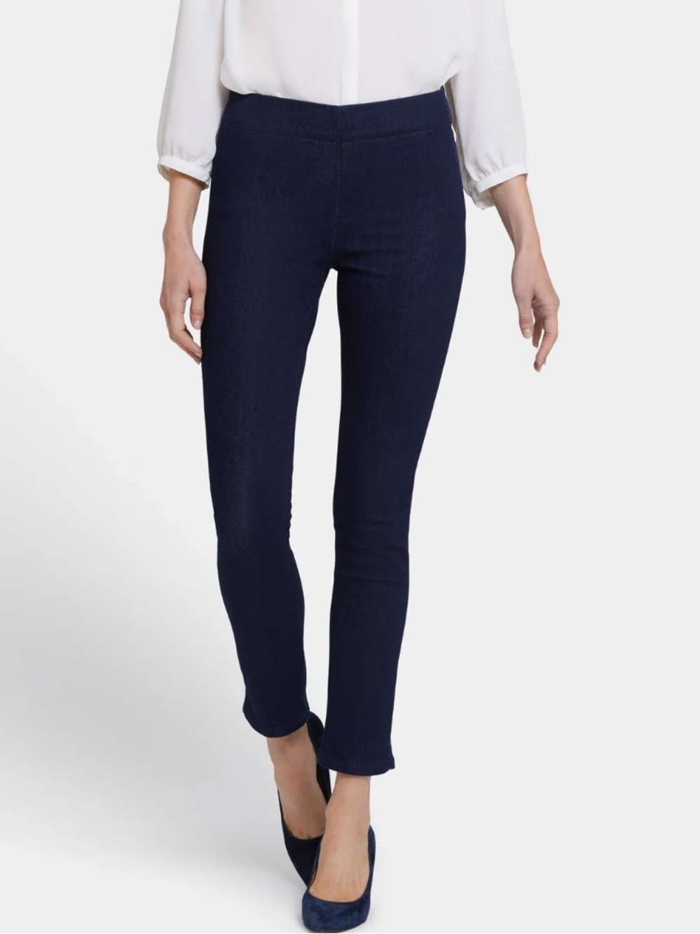 NYDJ Dark Wash Alina Ankle Pull-On Jeans - Size 10